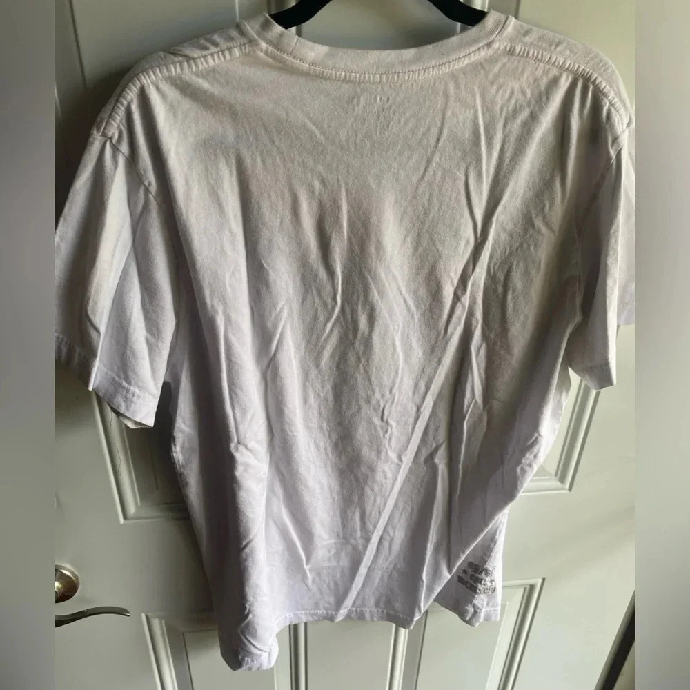 Old Navy Honor Et Virtus White T Shirt Size XLarge Vintage Y2K Stitched Sleeve - Picture 3 of 4